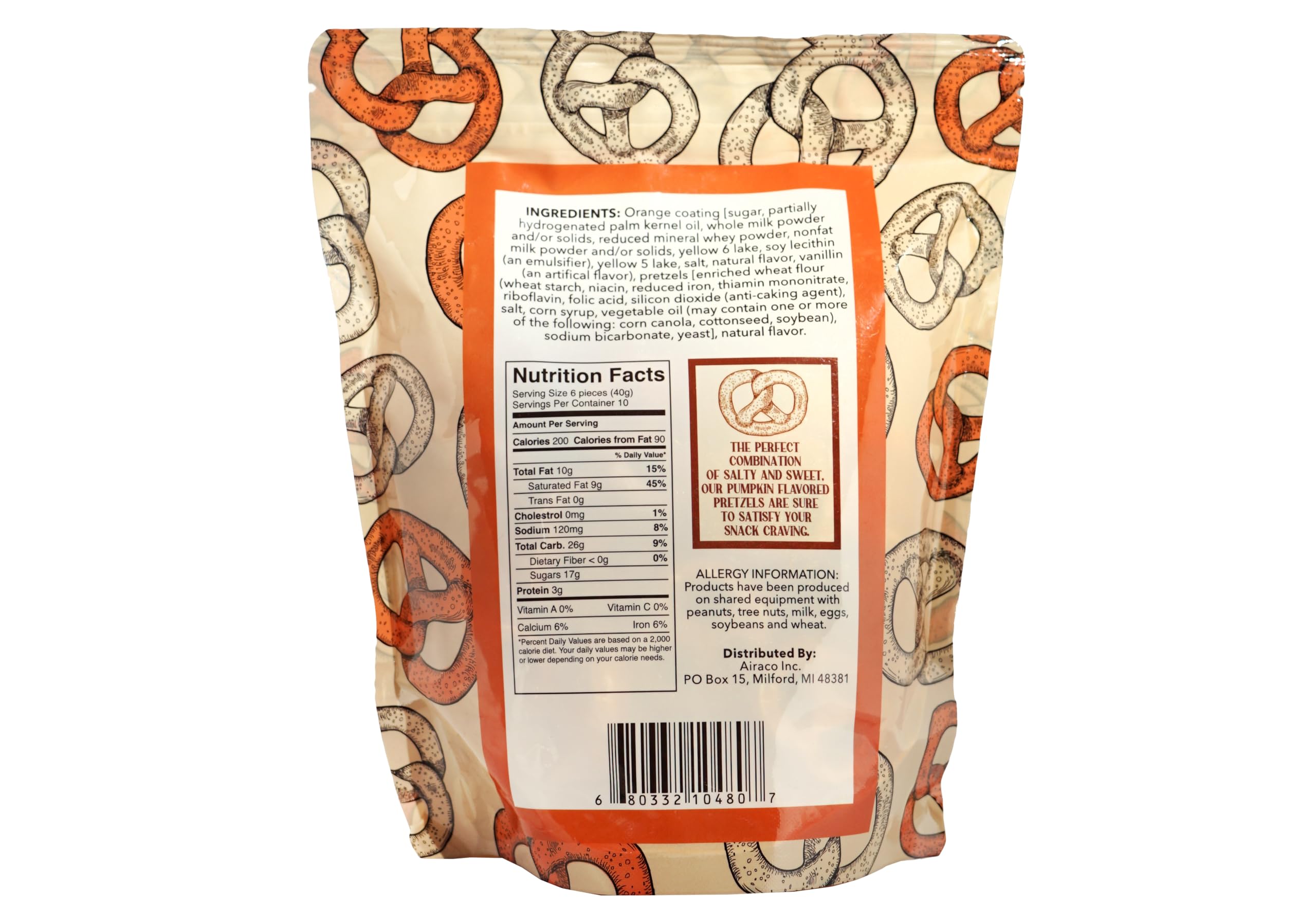 Gourmet Pumpkin Chocolate Covered Pretzels – Handmade Fresh Seasonal Treat with Pumpkin & Cinnamon – Fall Candy Snack – Perfect Gift for Chocolate Lovers – 14oz Bag – Ideal for Halloween, Thanksgiving & Holiday Parties