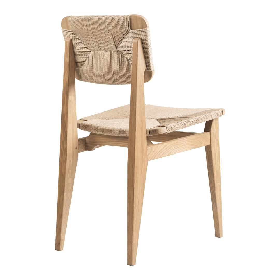 Modern C Chair Dining Chair with Durable Paper Cord Seat - Perfect for Kitchen, Dining Room, and Outdoor Patio Use