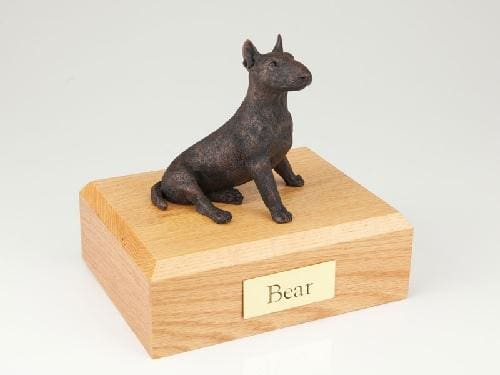Handcrafted Bronze Dog Urn for Bull Terrier - Memorial Keepsake for Pet Ashes - Perfect for Home Memorials & Pet Loss Remembrance