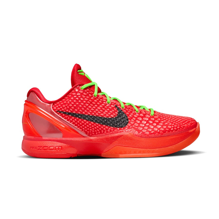 Nike Kobe 6 Protro Reverse Grinch Basketball Shoes - Bright Crimson, Black & Electric Green - High-Performance Court Sneakers for Men's Basketball Games & Training