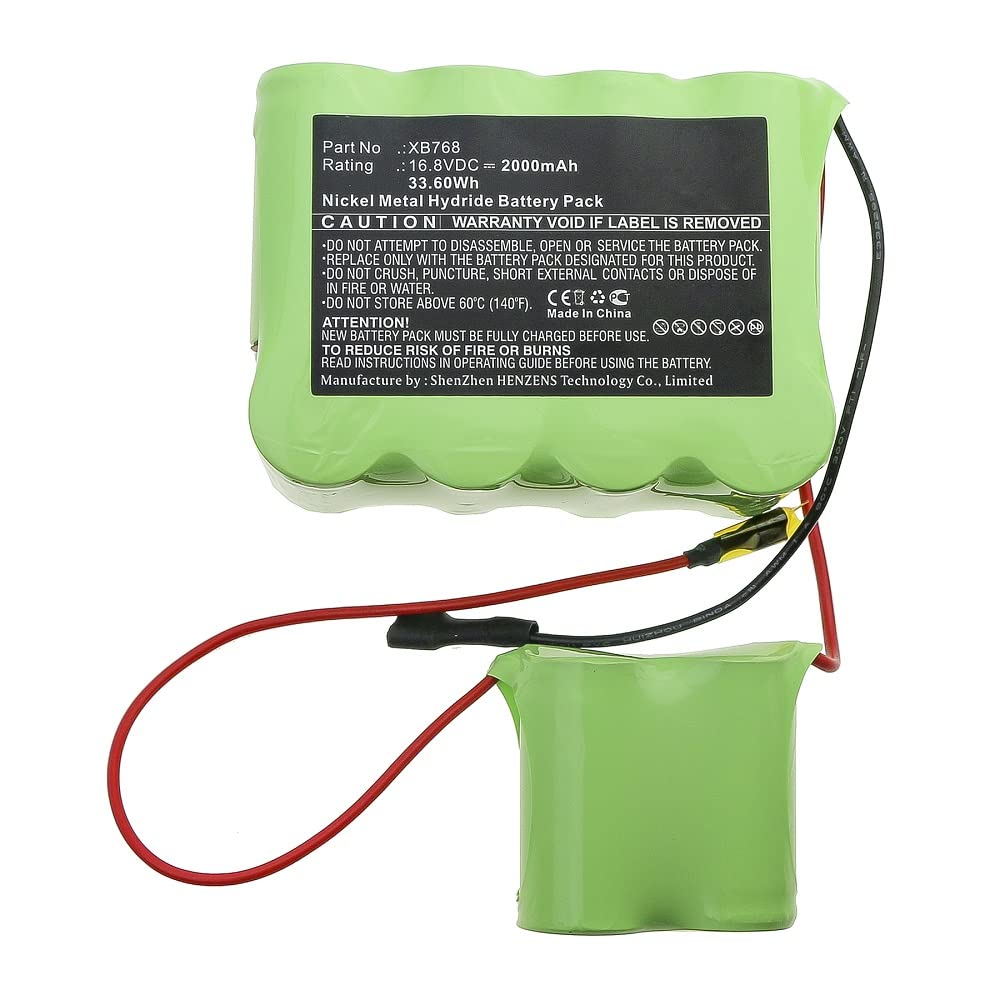 Synergy Digital Replacement Vacuum Cleaner Battery for Shark XB768 - 16.8V 2000mAh Ni-MH Battery Pack - Perfect for Home Cleaning, Car Detailing & Pet Hair Removal