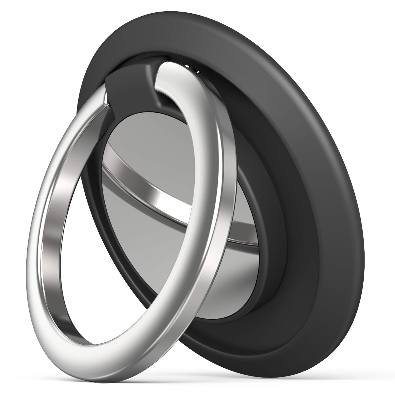 2 Pack 360° Rotating Phone Ring Holder & Kickstand - Finger Grip for Cell Phones (Black) | Perfect for Secure One-Handed Use, Watching Videos, and Taking Selfies