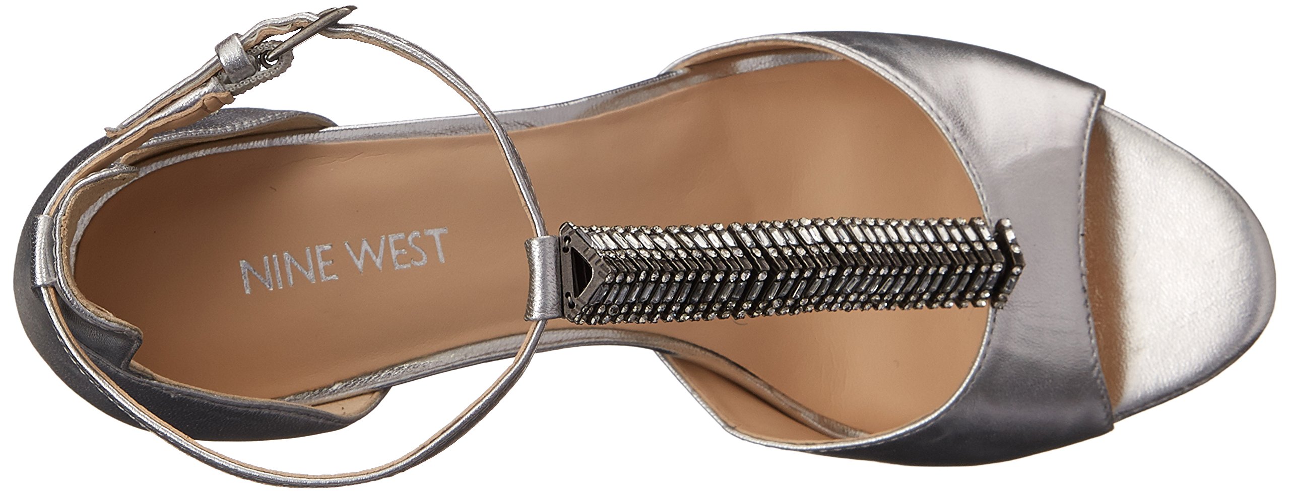 Nine West Women's Frost Metallic Heeled Sandals - Stylish Dress Shoes for Parties, Weddings & Evening Events