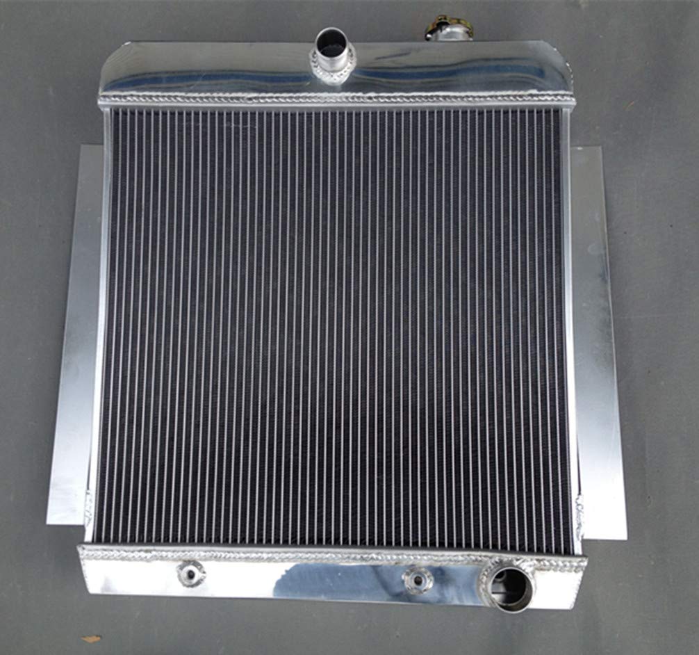 1955-1959 Chevy Pickup Truck V8 Aluminum Radiator & Fan - 3 Row High Performance Cooling System - Perfect for Off-Roading & Hot Weather Driving