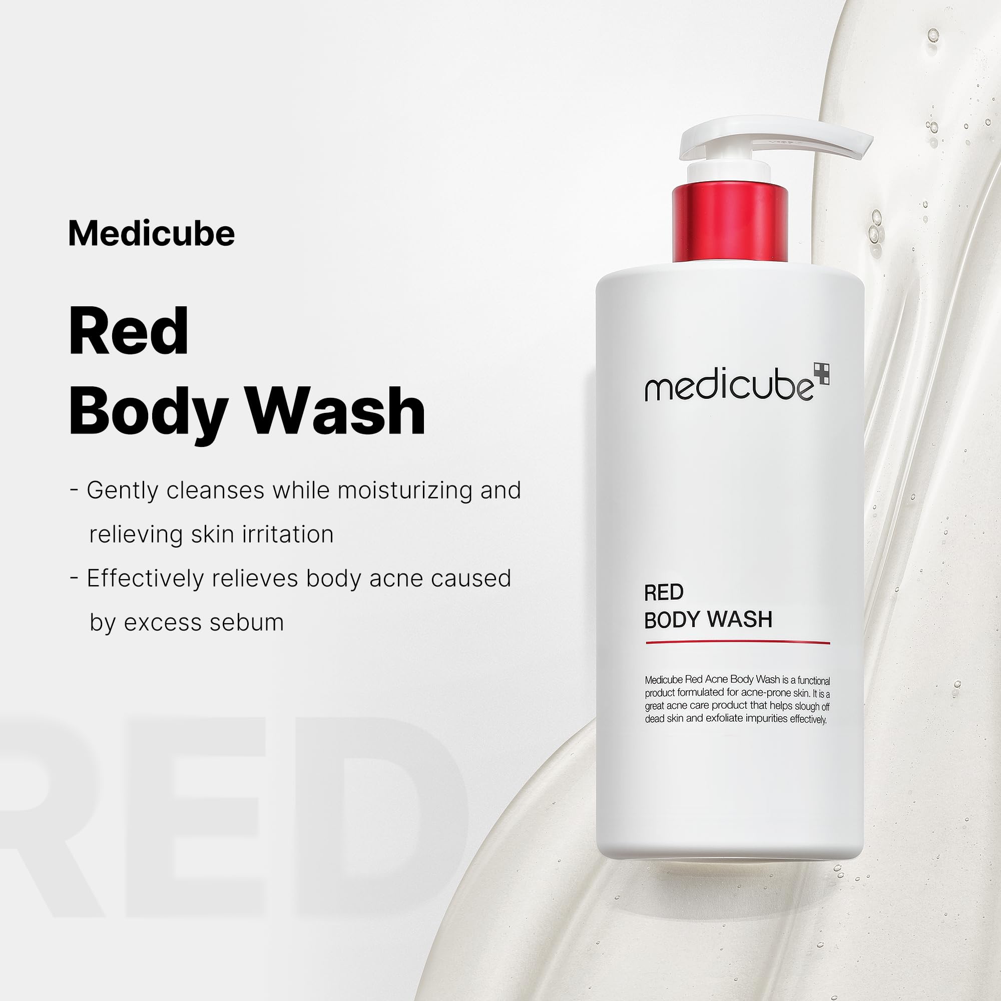 Medicube Red Glow Body Essentials Set - Exfoliating Body Spray Cleanser & Hydrating Body Wash for Smooth, Glowing Skin | At-Home Spa & Post-Workout Skincare Routine