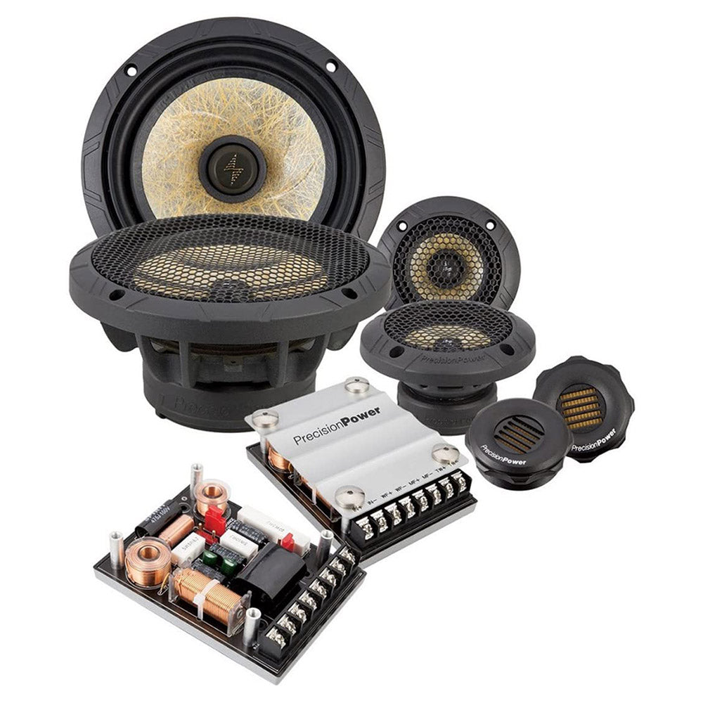 Precision Power P.65C3 6.5 Inch 3-Way Component Speaker System - High Power Car Audio for Clear Sound | Perfect for Car Upgrades, Truck Audio Systems & Custom Installations