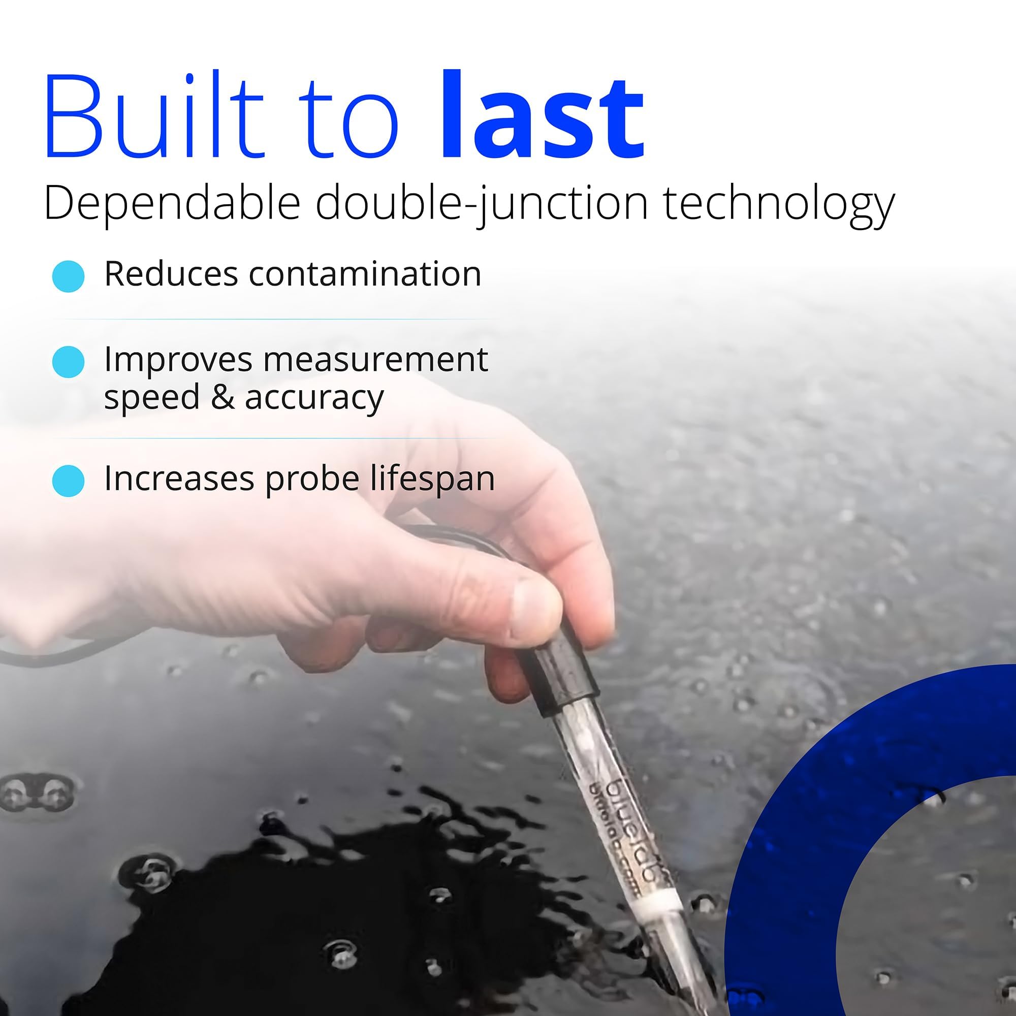 Bluelab PROBPH pH Probe Replacement Electrode for Water Testing - Compatible with pH Meters, Monitors & Controllers - Easy Calibration Tool for Hydroponic Systems, Indoor Plants & Aquariums - Perfect for Hydroponic Gardening, Plant Growth Monitoring & Water Quality Testing