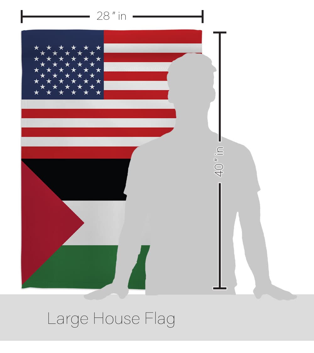 Americana Home & Garden Palestine US Friendship House Flag - Double-Sided Outdoor Yard Decoration, Made in USA - Perfect for Garden, Patio, International Events & Country-Themed Parties