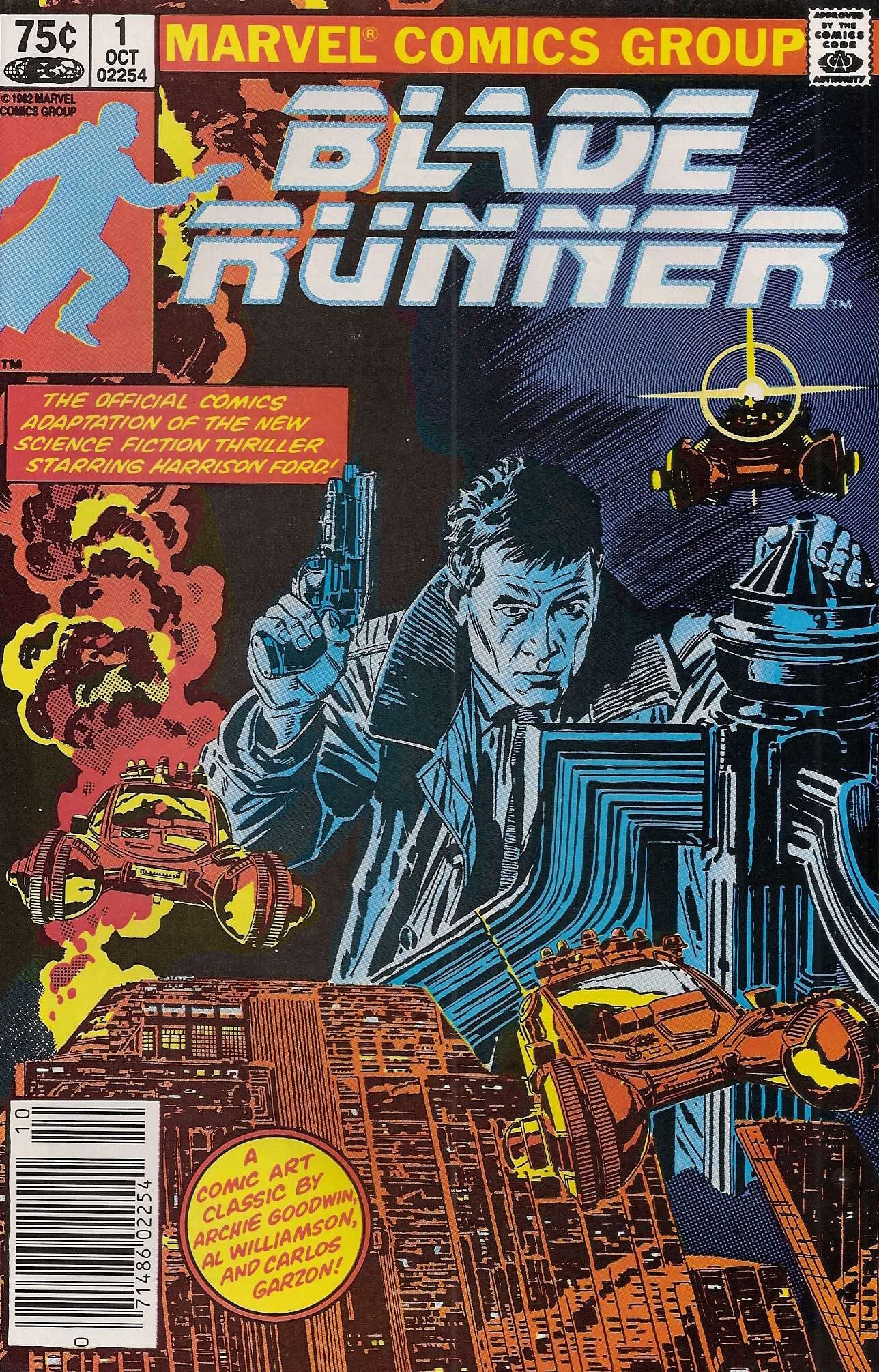 Blade Runner #1 VF Canadian Edition - Harrison Ford Movie Adaptation Marvel Comic Book | Sci-Fi Collectible, Gift for Fans, Vintage Graphic Novel