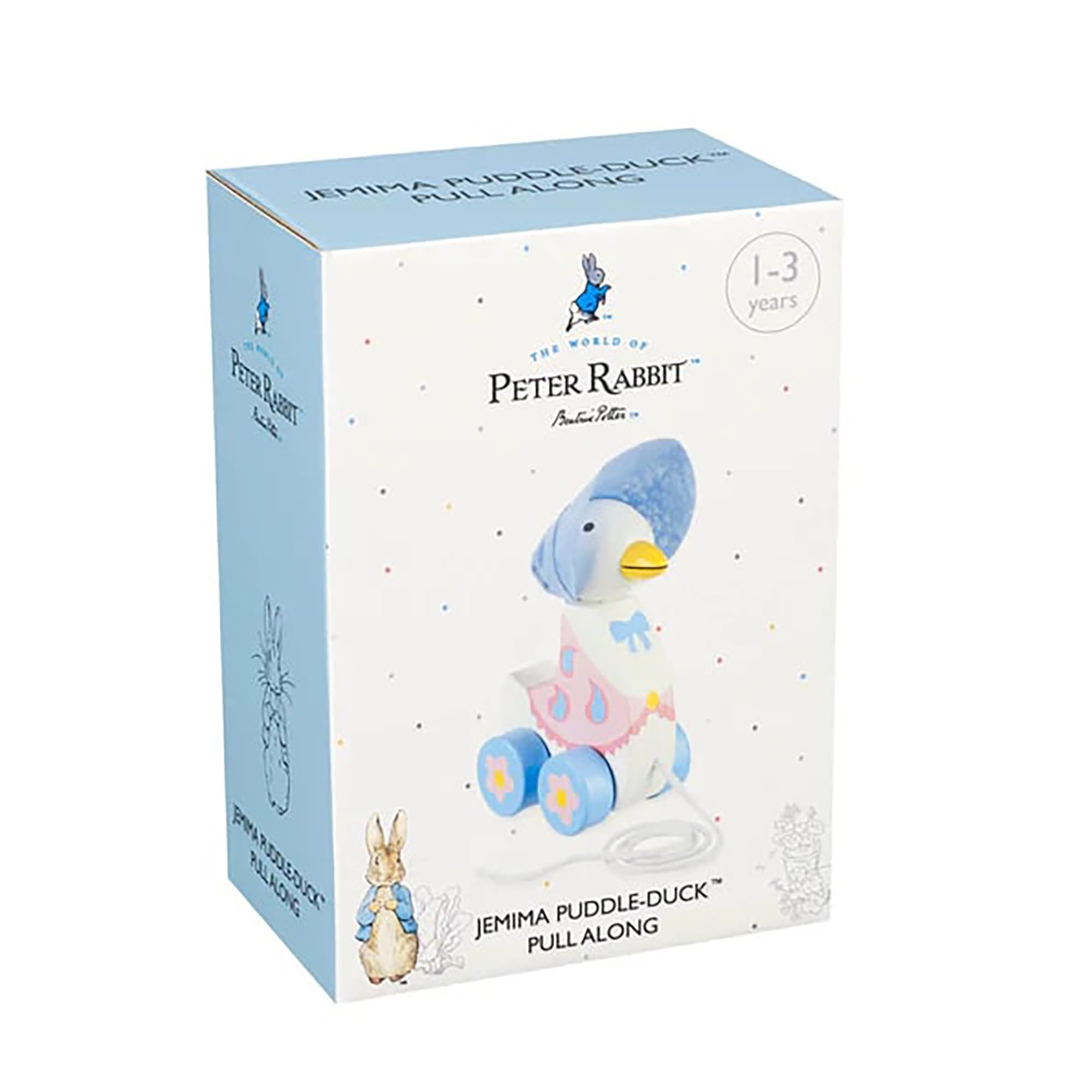 Orange Tree Toys Wooden Jemima Puddleduck Pull Along Duck - Classic Wooden Pull Toy for Toddlers, Perfect for Early Learning & Imaginative Play (Beatrix Potter Inspired)