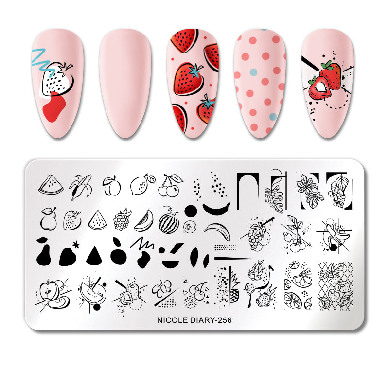 Nicole Diary Nail Stamping Plates Kit - Professional Nail Art Design Templates for DIY Manicure at Home, Salon & Party Use