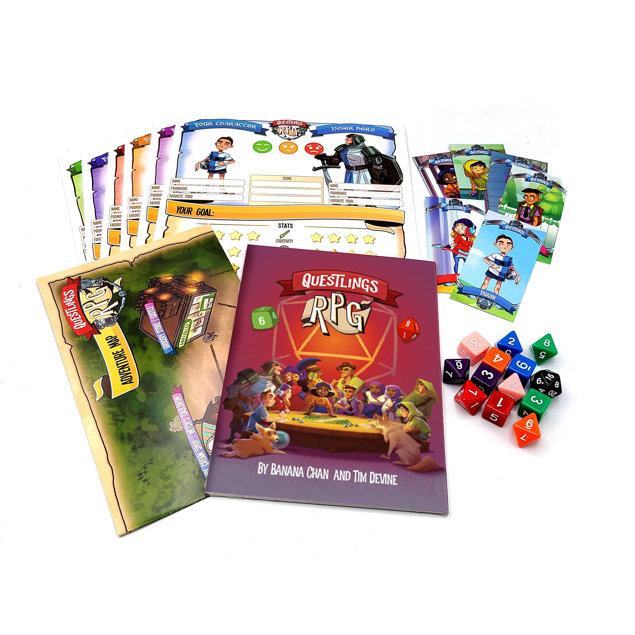 Letiman Games Questlings: RPG Essentials Pack - Adventure Game Bundle for Tabletop & Online Roleplaying (Perfect for D&D, Pathfinder & Fantasy Campaigns)