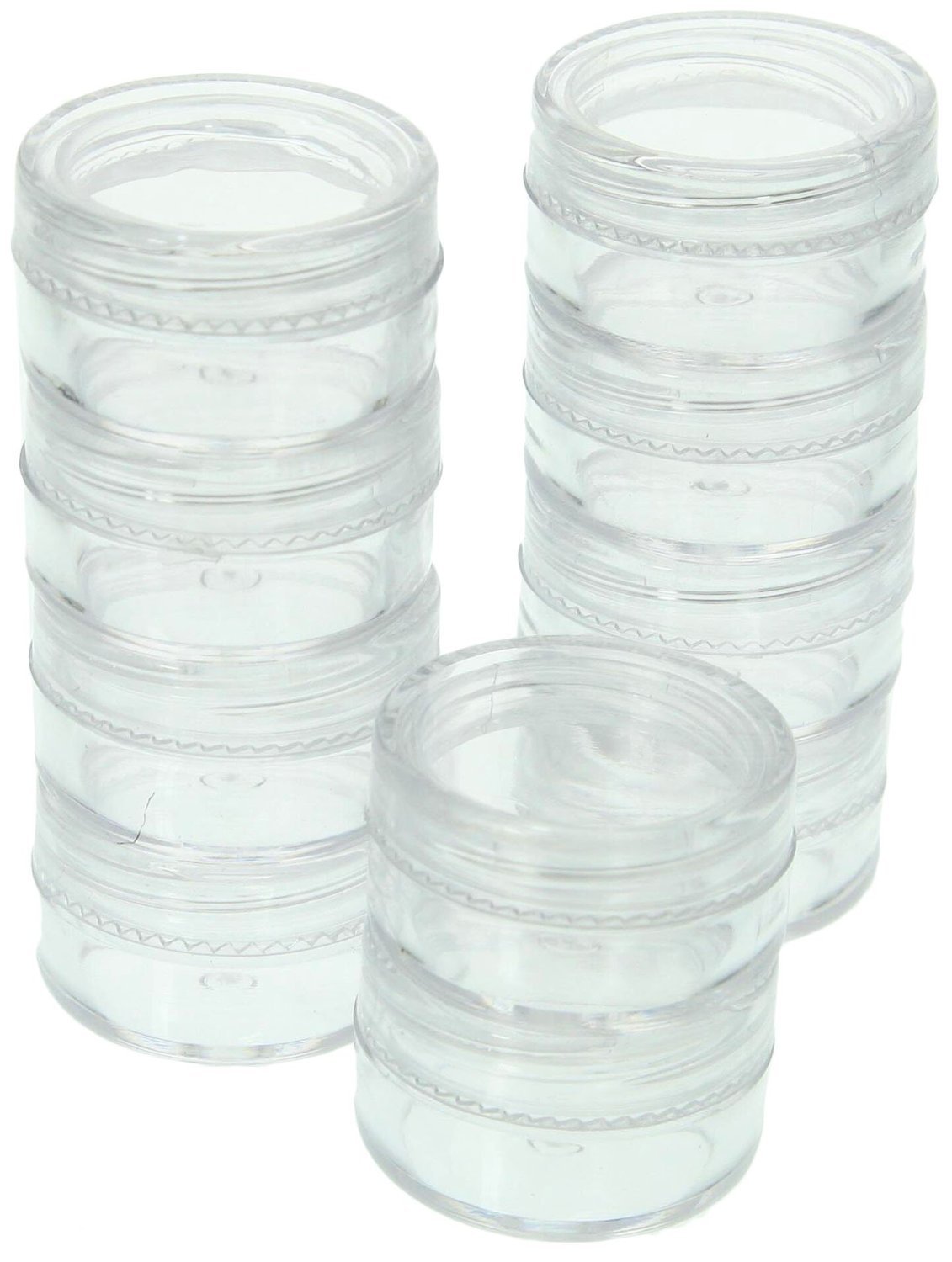 10-Piece SE Plastic Round Storage Containers with Airtight Screw-On Lids - BPA-Free Food Grade Containers for Kitchen Pantry Organization, Meal Prep & Bulk Food Storage (87449BB)