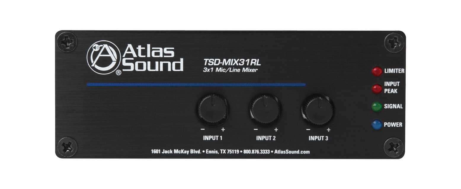 Atlas Sound 3 X 1 Professional Mic Line Mixer - Perfect for Podcasting, Live Streaming & Home Studio Recording