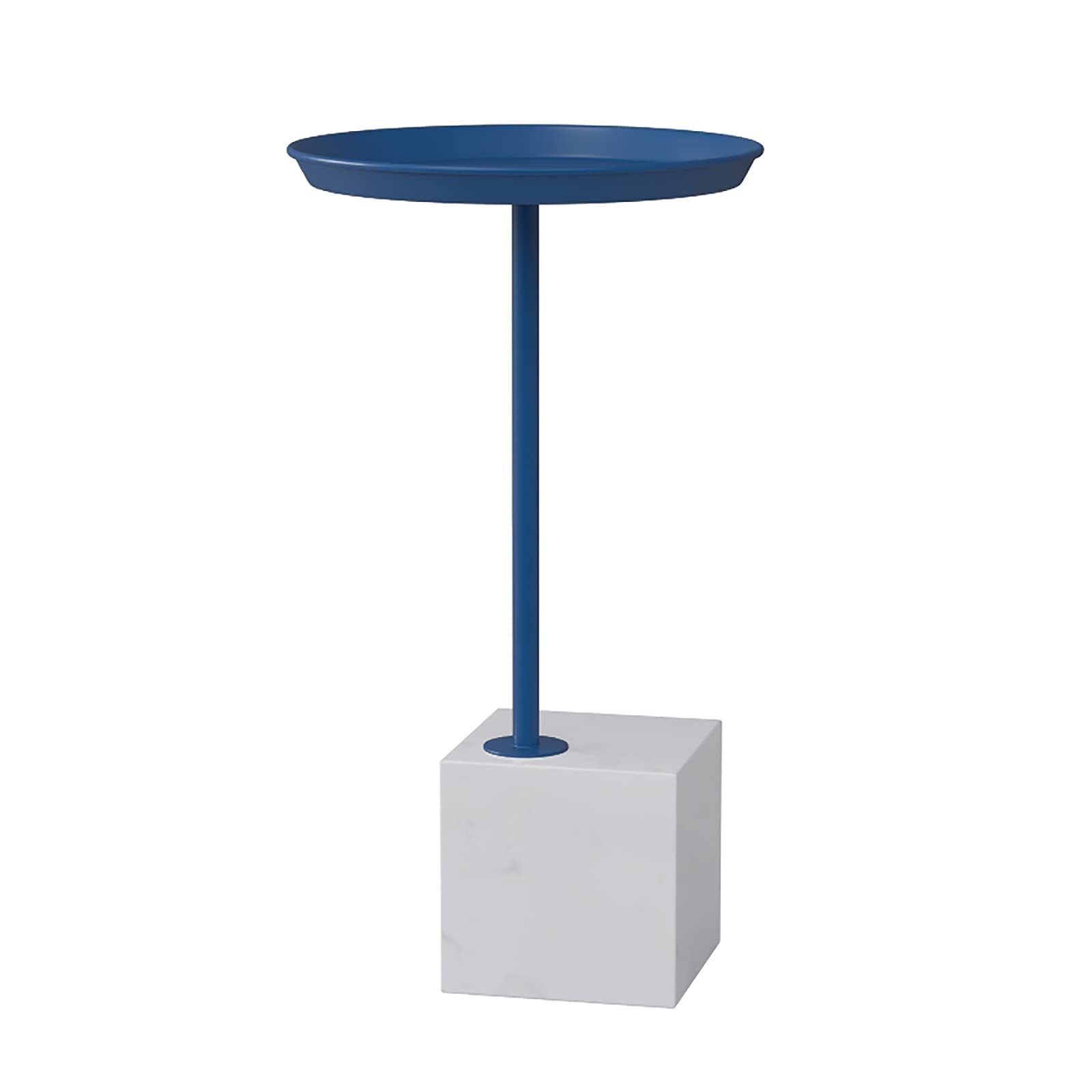 Iron & Marble Coffee Table - Round Side Table for Sofa, Bedside, Outdoor, Living Room & Balcony - Elegant Home Decor for Relaxation & Entertaining (Color: E)