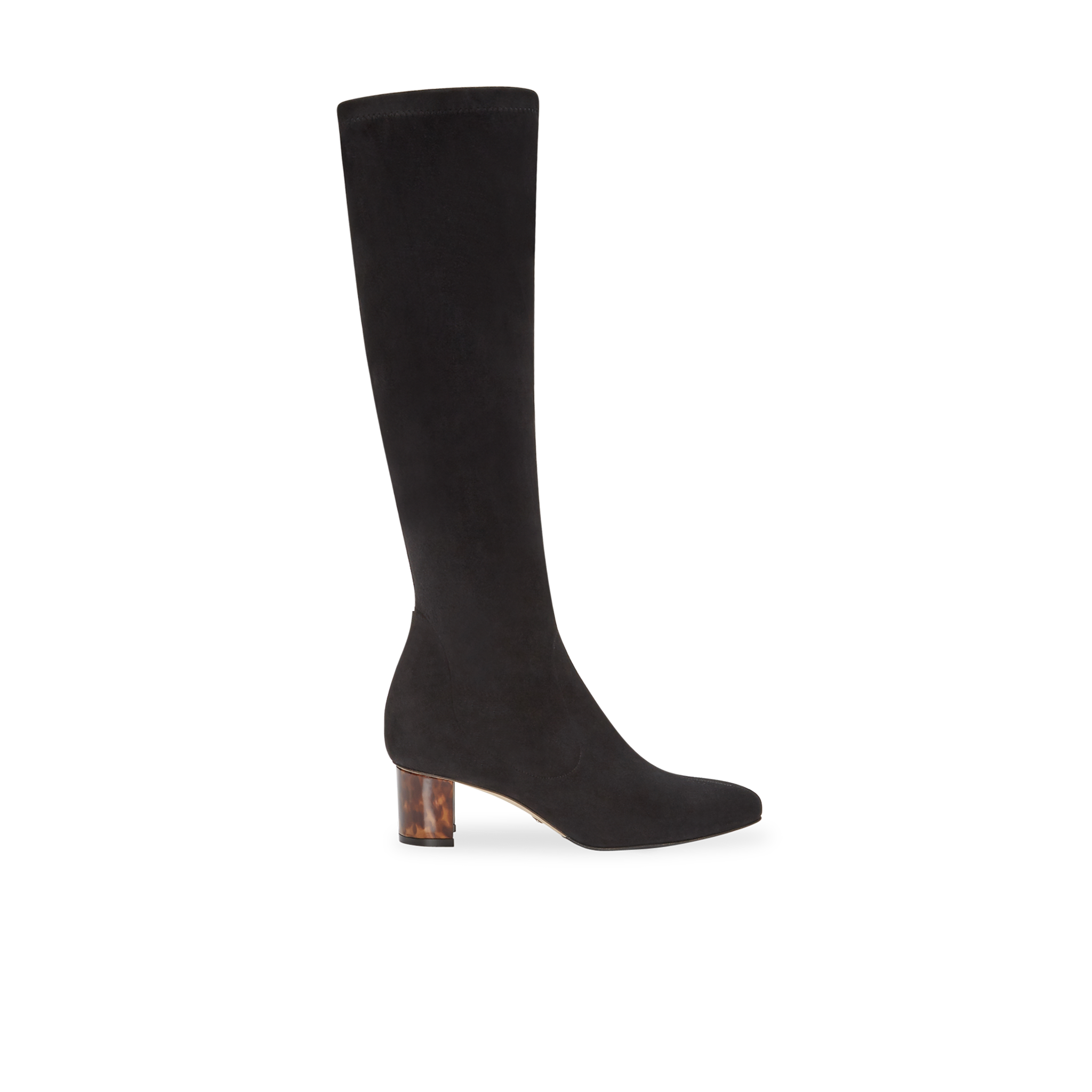 Black Stretch Suede
