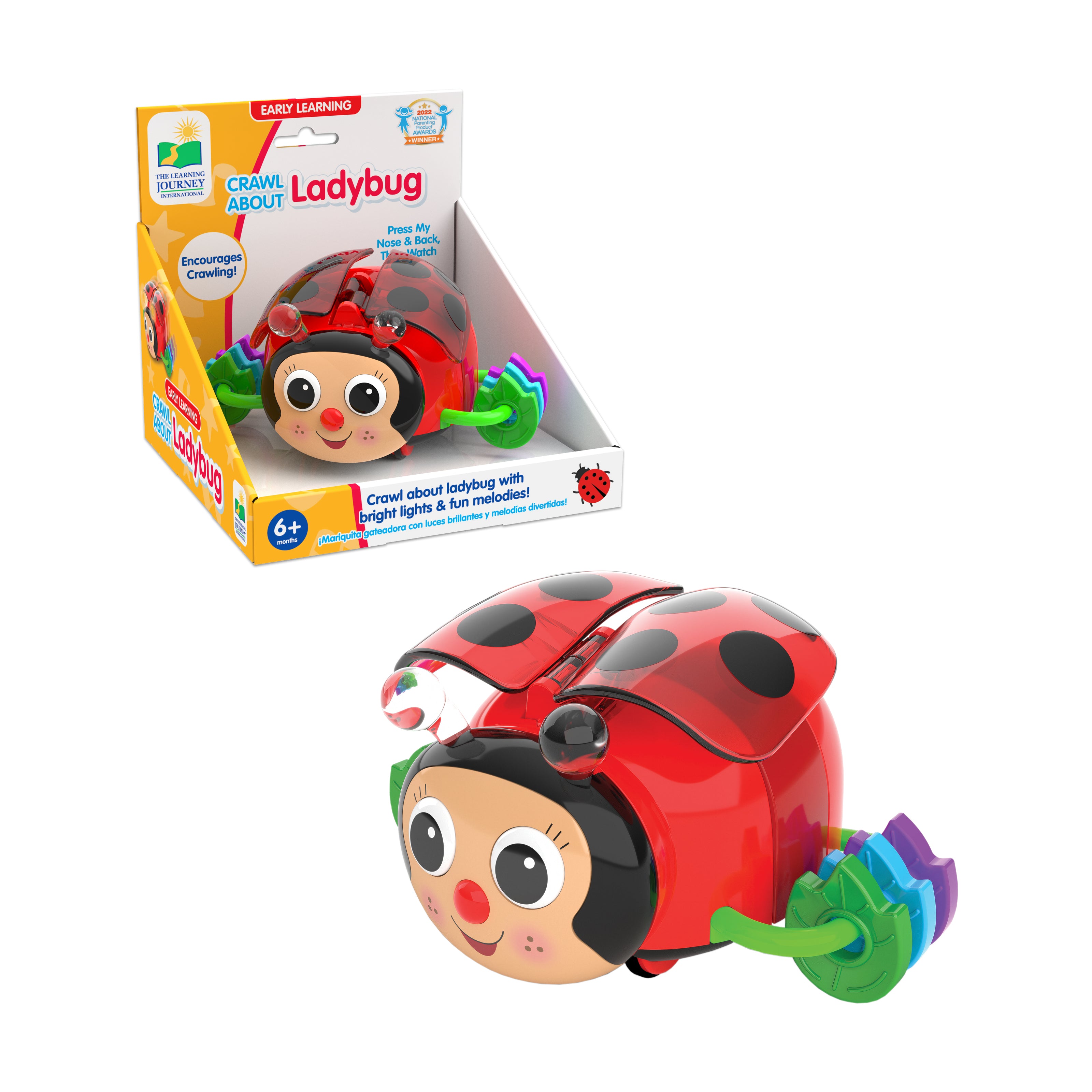 Interactive Crawling Ladybug Toy for Early Learning & Baby Development - Fun Educational Crawl Toy for Infants & Toddlers - Perfect for Playtime, Motor Skills & Sensory Stimulation
