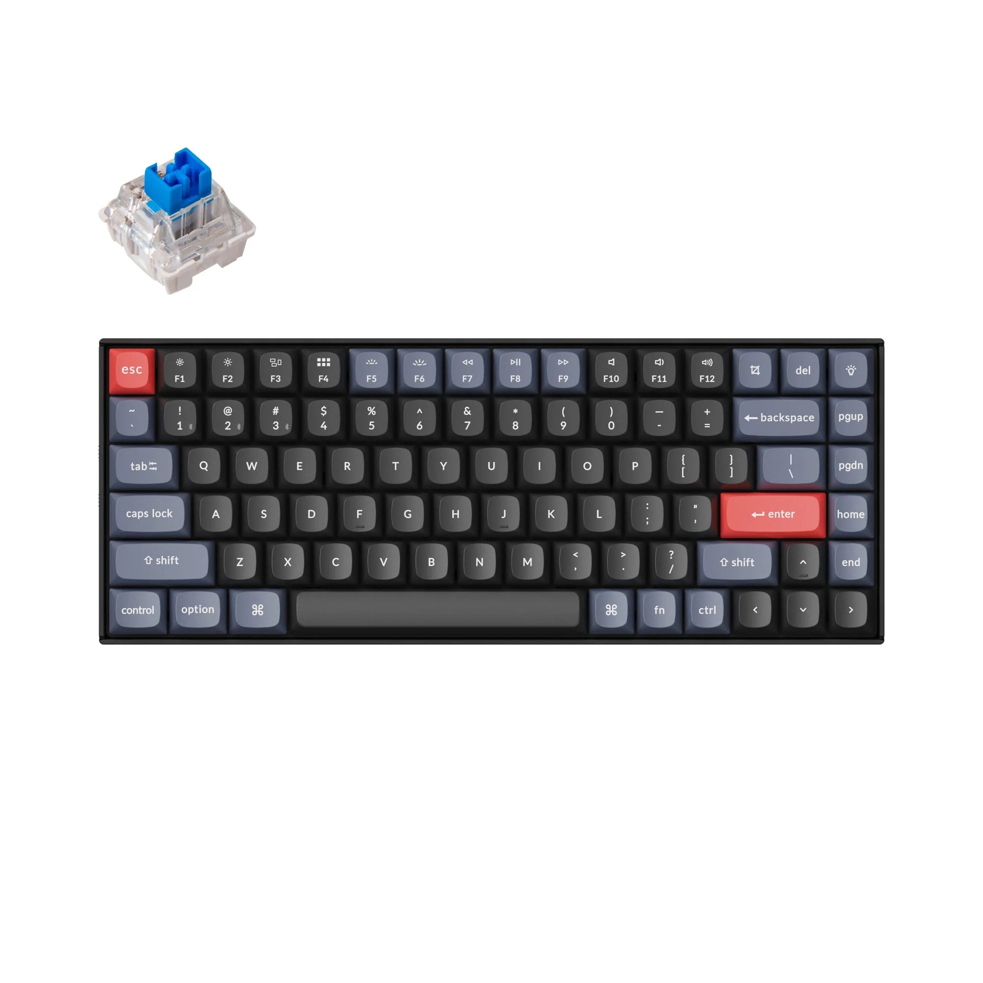 Keychron K2 Pro 75% Layout Wireless Mechanical Keyboard - Hot-Swappable, QMK/VIA Programmable, Bluetooth/USB-C - Perfect for Mac, Windows, Gaming & Office Work