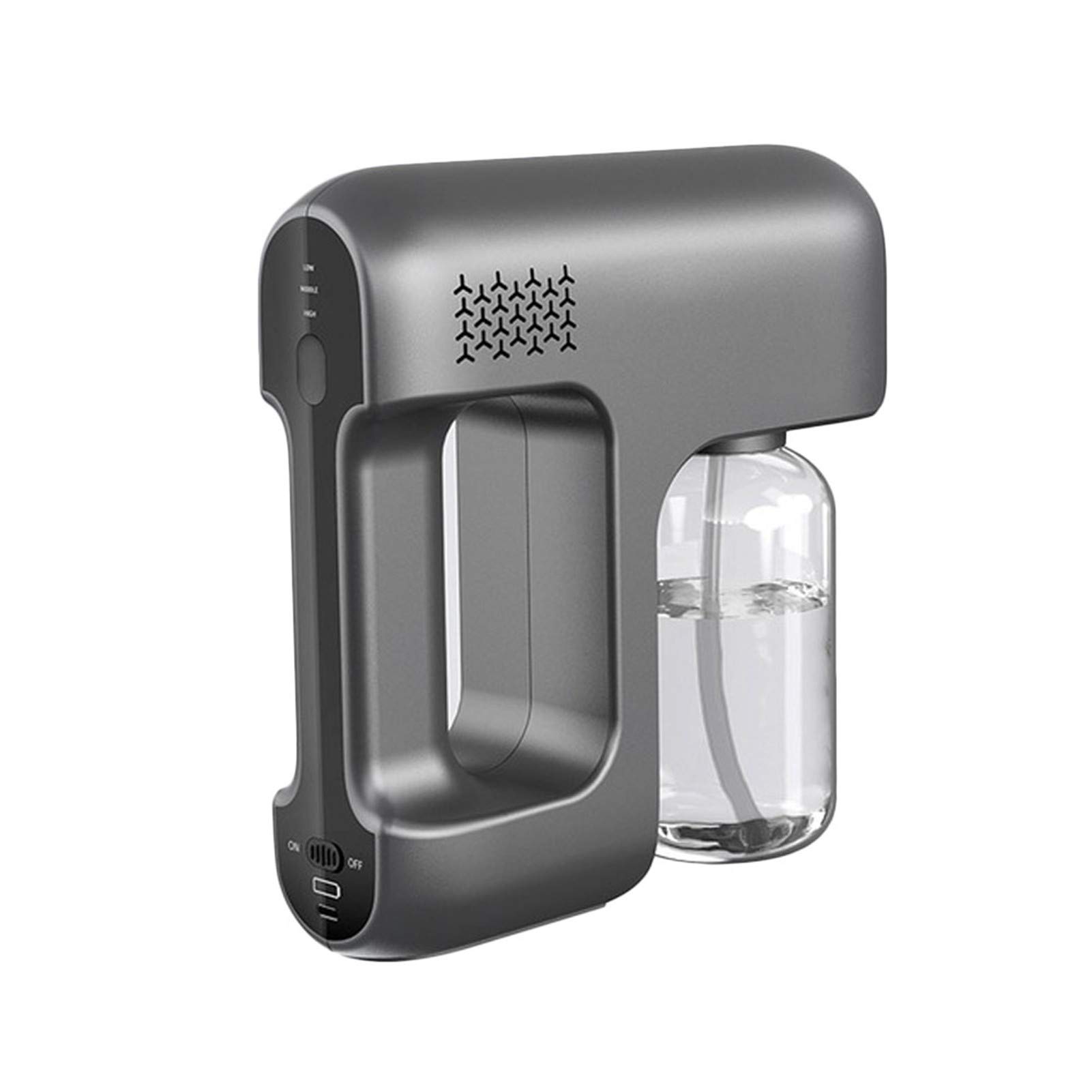 Gtest Cordless Electric ULV Sprayer - Portable Nano Spray Gun Fogger for Disinfection with Blue Light Technology (Fine Mist Output) | Ideal for Home, Office, and Outdoor Sanitizing | Black