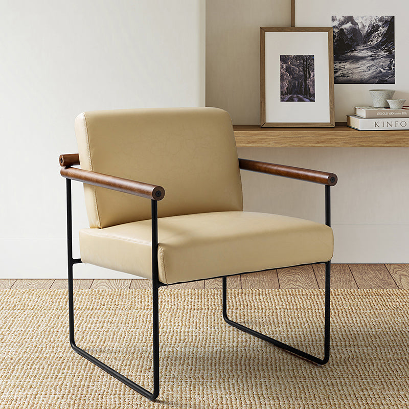 Edurne Modern Armchair with Sturdy Metal Legs - Perfect for Living Room, Office, and Lounge Areas