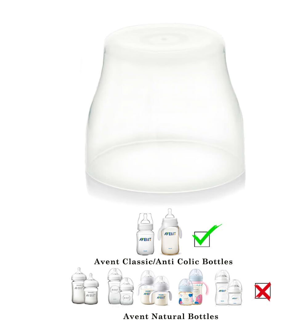 4 Pack Philips Avent Classic Feeding Bottle Caps & Lids - Compatible with Glass & Plastic Baby Bottles - Perfect for Travel, Daycare & On-the-Go Feeding