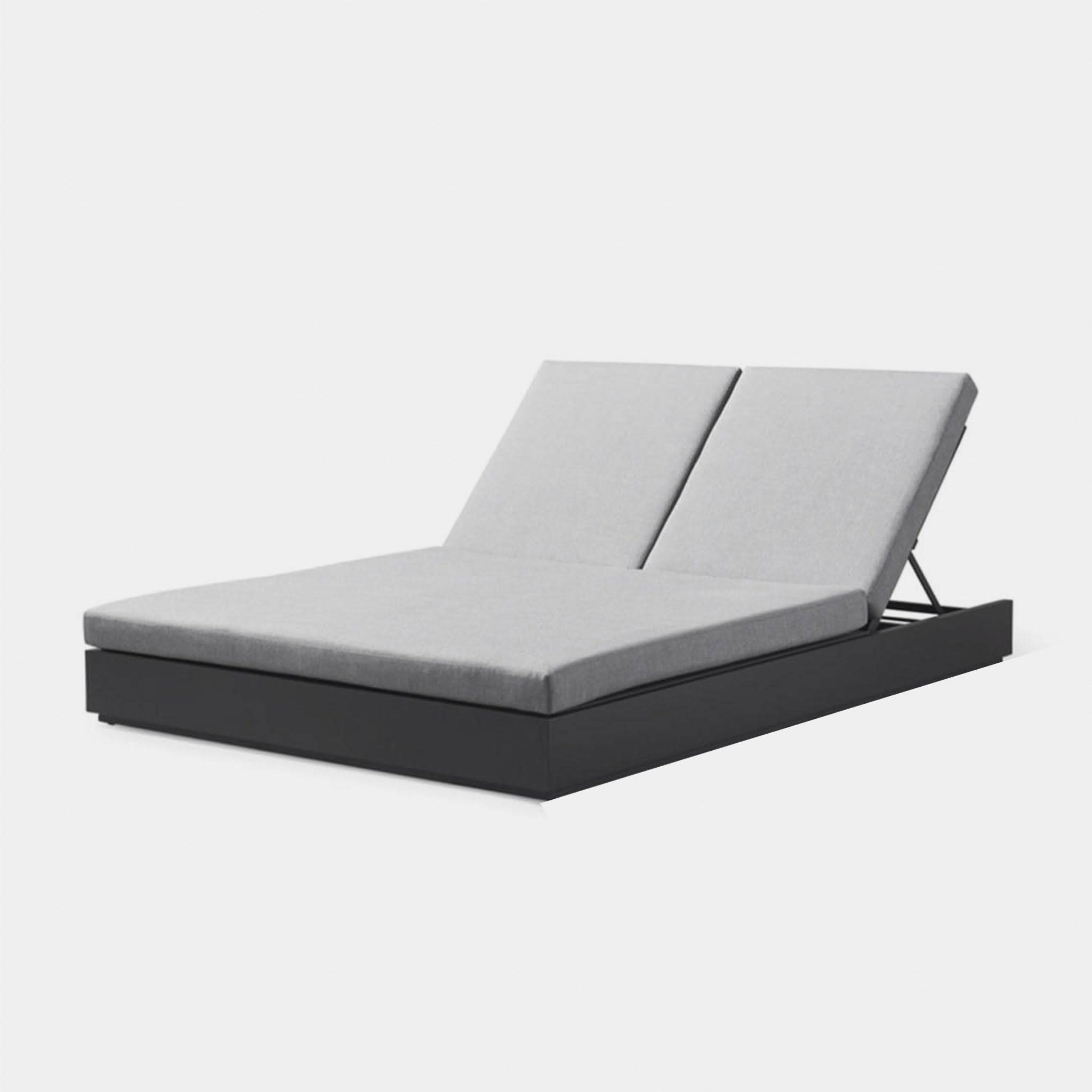 Hayman Premium Aluminum Double Sun Lounge Chair - Adjustable Reclining Outdoor Patio Furniture for Poolside, Beach, Garden Relaxation
