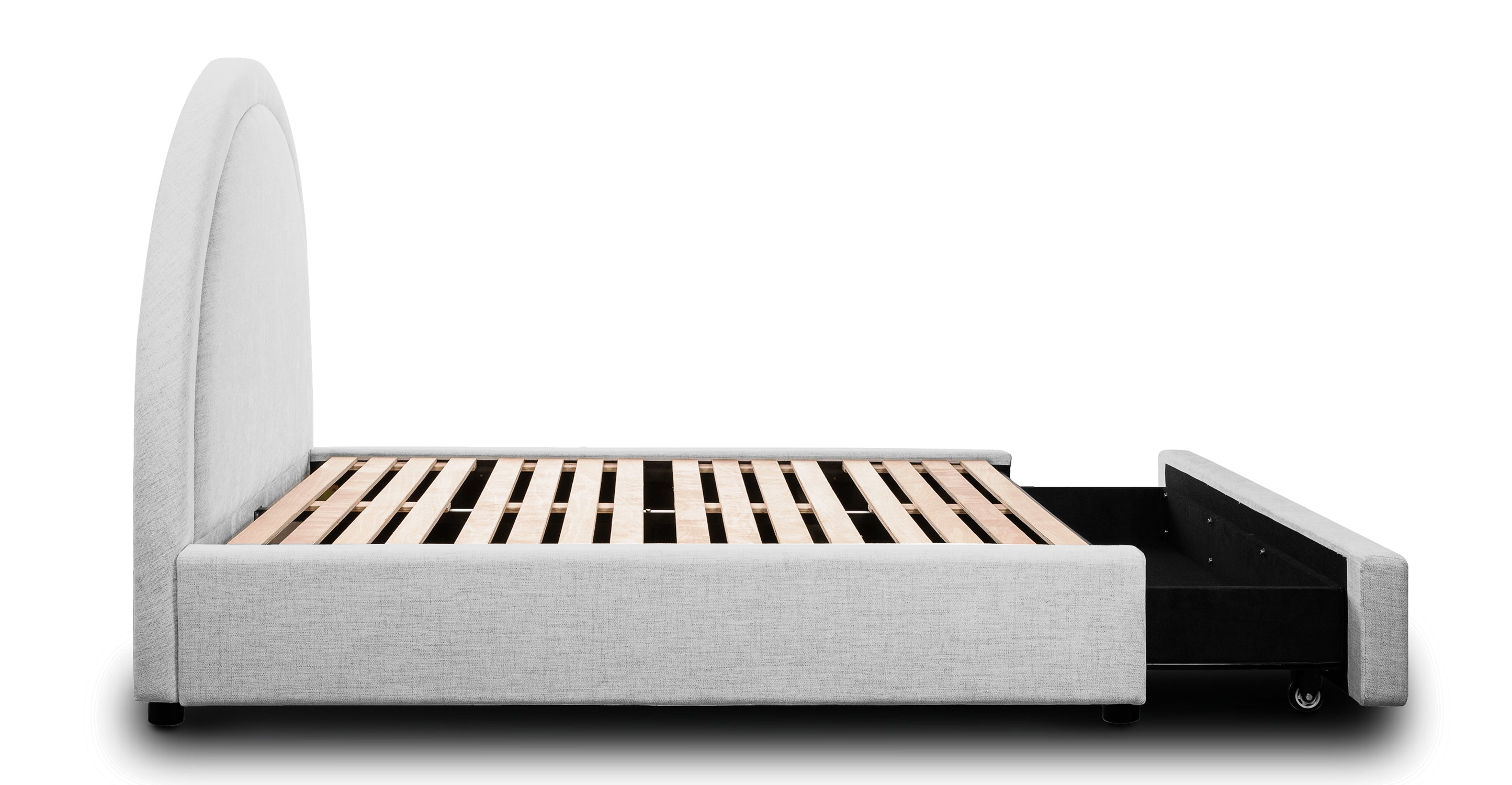Luna Storage Bed with Underbed Drawers - Queen Size Platform Bed Frame with Hidden Storage for Small Spaces - Perfect for Bedroom, Guest Room, and Apartment Organization