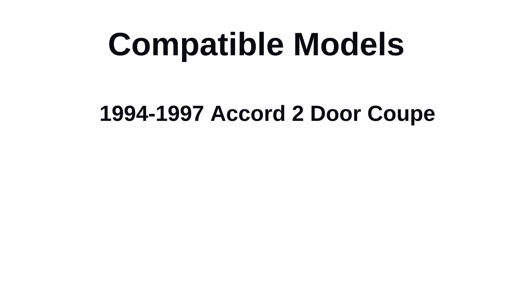 Honda Accord 2 Door Coupe Window Glass Replacement - Driver Side Left Door Compatible with 1994-1997 Models | Easy DIY Installation for Car Repair & Maintenance