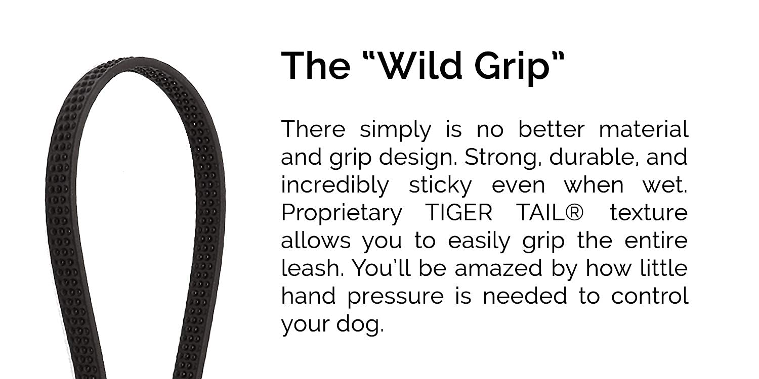 Wild Grip Extreme Grip Waterproof & Odor Proof Dog Leash - 6ft Durable Lead for Outdoor Adventures, Hiking, and Daily Walks