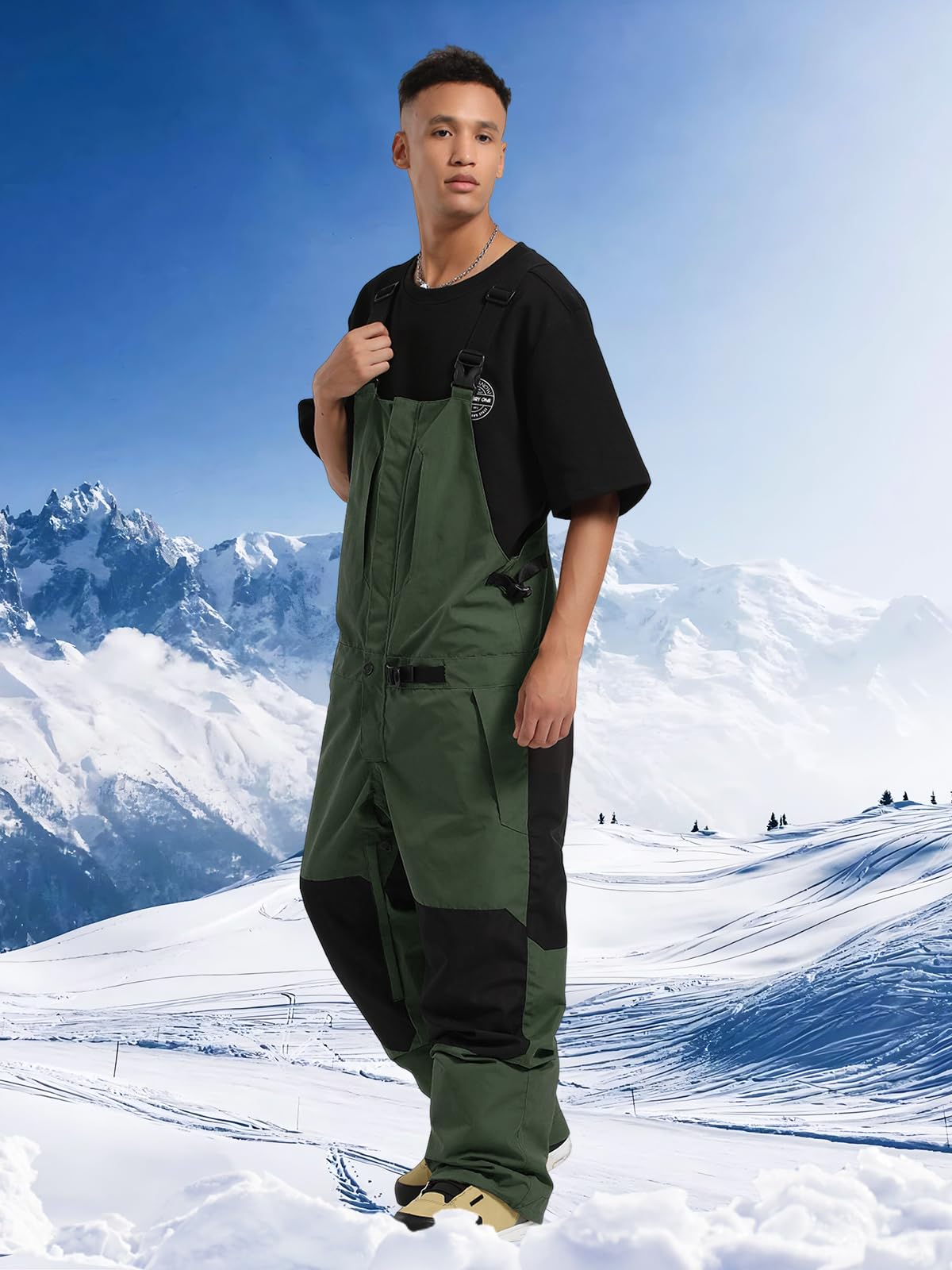 Men's & Women's Insulated Waterproof Snowboard Bibs - Breathable Ski Pants Overalls for Winter Sports & Outdoor Activities - Perfect for Snowboarding, Skiing & Cold Weather Adventures