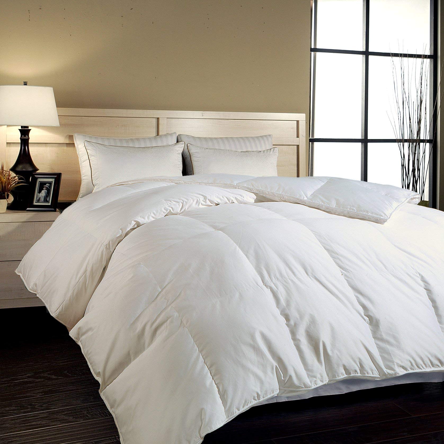 Blue Ridge Home Fashions Naples 700 Thread Count Cotton Down Alternative Comforter - Twin Size, Soft & Hypoallergenic Bedding for All Seasons - Perfect for Guest Rooms, Dorms & Cozy Nights
