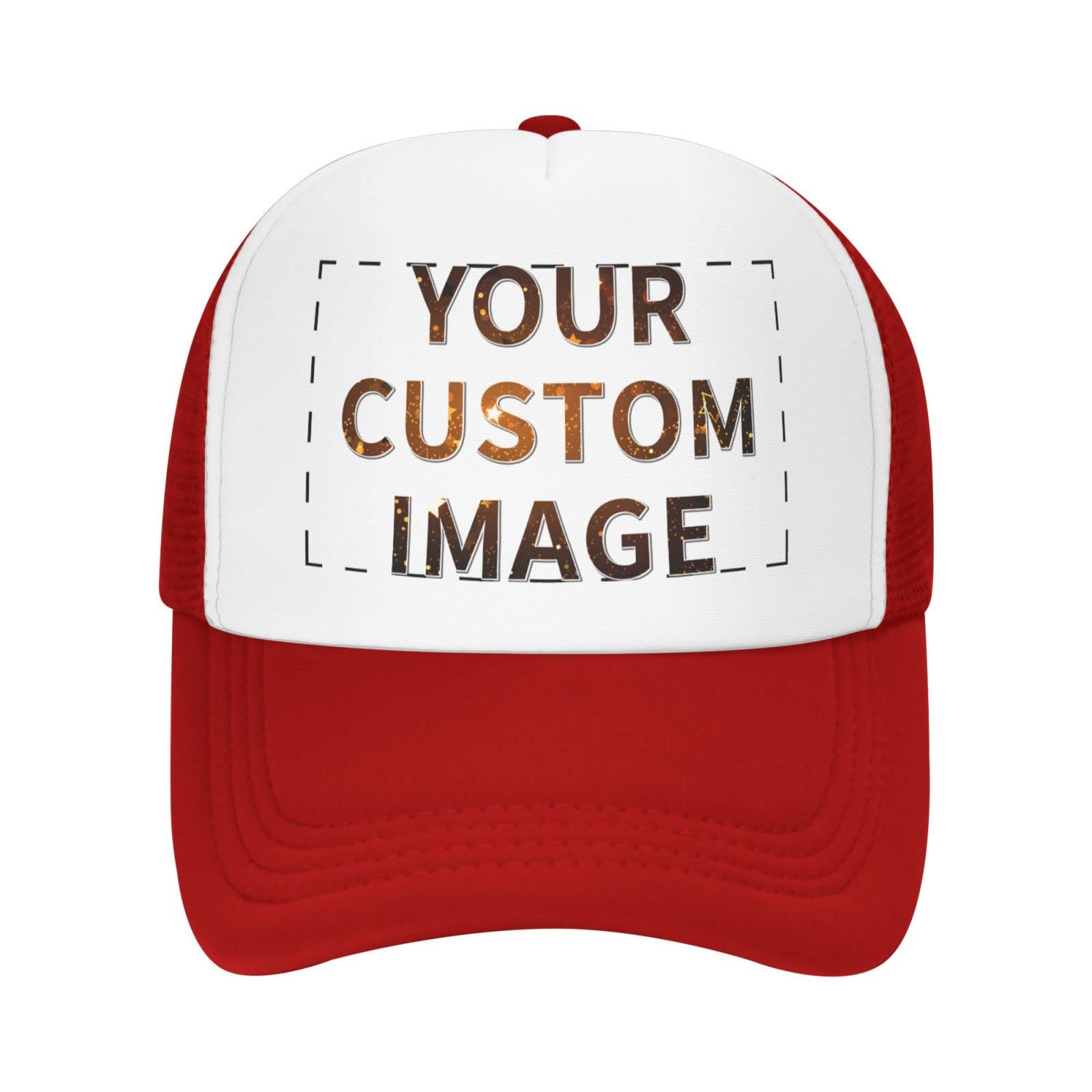 Custom Trucker Hats for Men & Women - Personalized Photo Baseball Caps - Design Your Own Hat - Black - Perfect for Sports, Outdoor Activities & Fashion Accessories