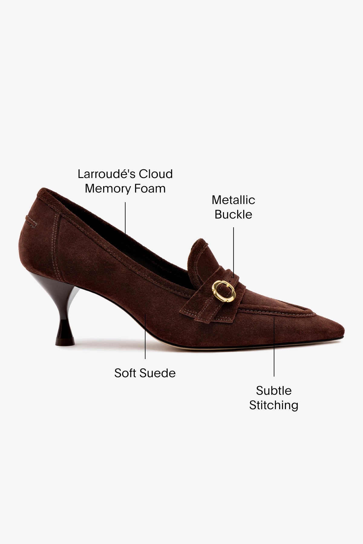 Susan Women's Brown Suede Chunky Heel Pump Shoes - Comfortable & Stylish for Office, Party & Evening Wear