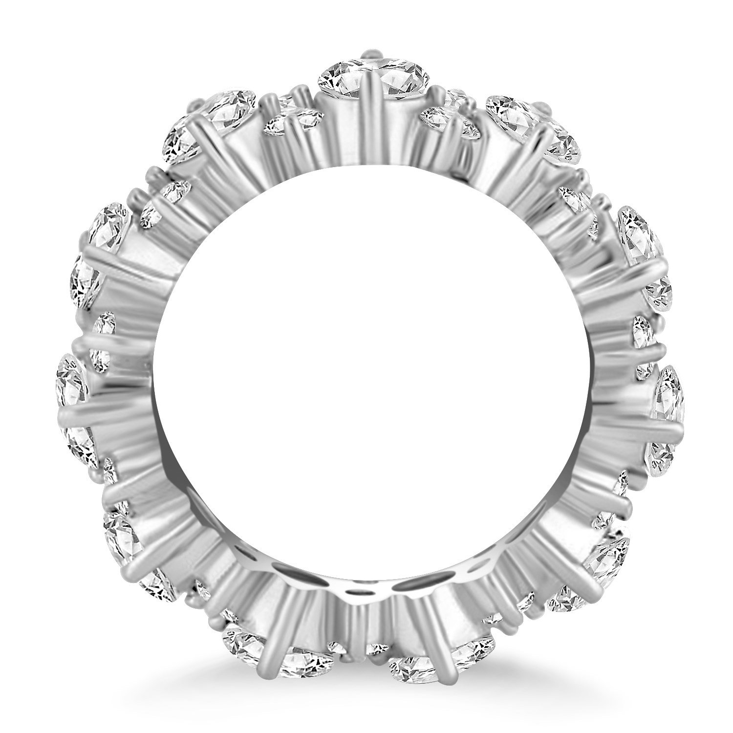 14K White Gold Round Diamond Eternity Ring for Women - Dazzling Wedding Band, Anniversary Gift & Bridal Jewelry - Perfect for Engagements, Proposals & Special Occasions