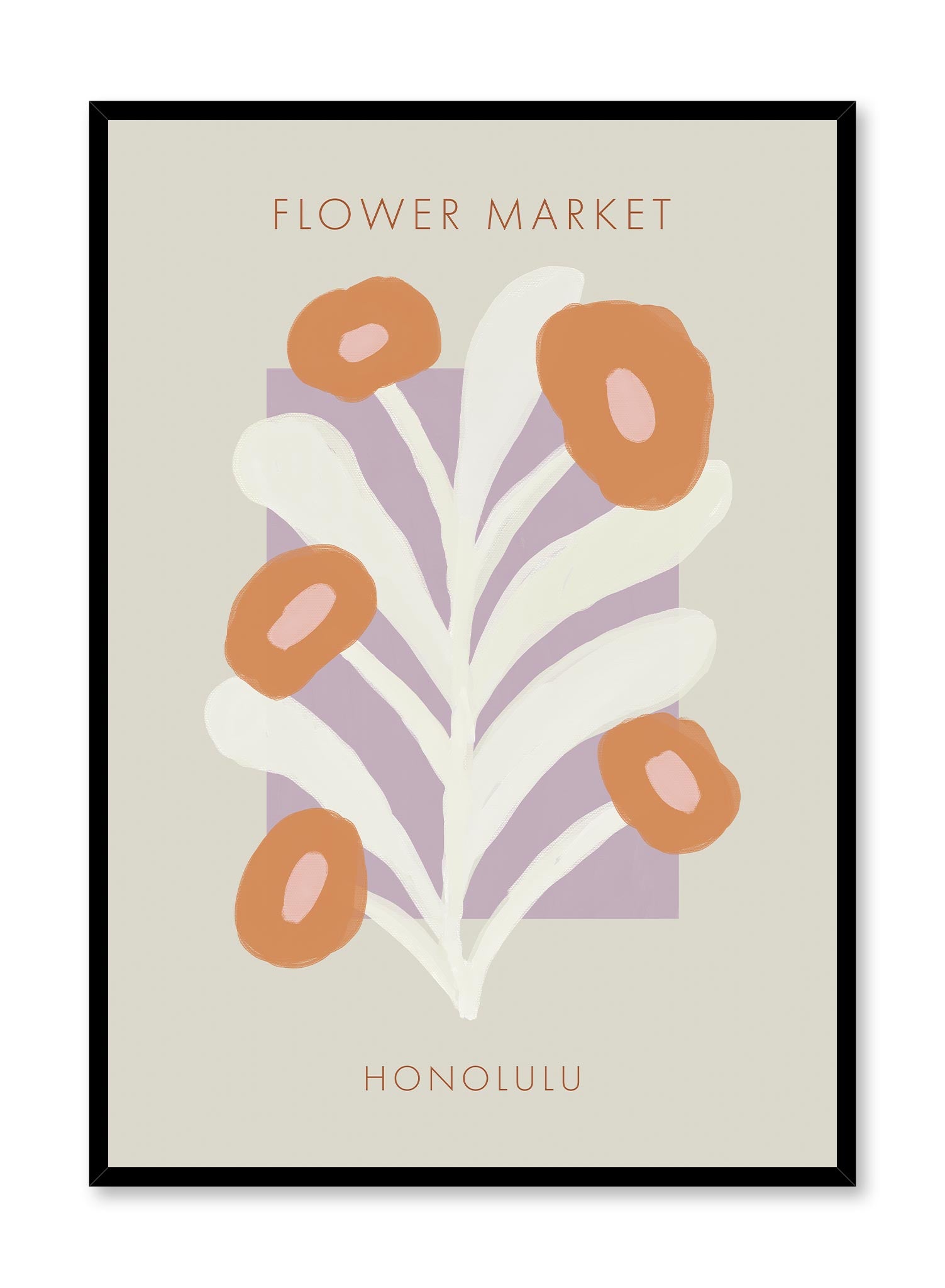 Honolulu Market Wall Art Poster - Vintage Hawaii Travel Decor for Home, Office & Gifts - Perfect for Beach House, Tropical Theme Rooms & Hawaiian Culture Enthusiasts