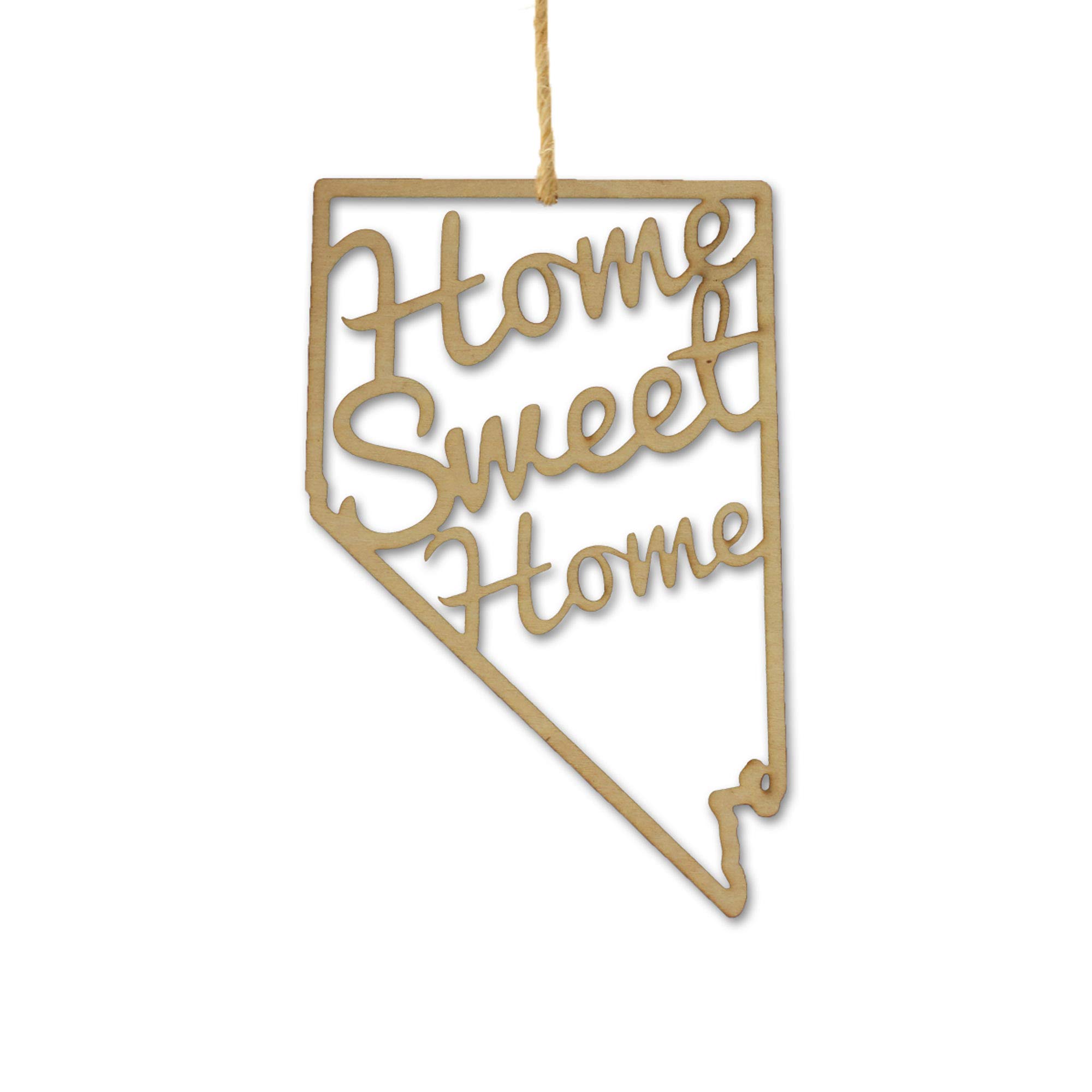 Torched Home Sweet Home Christmas Tree Ornament - Handmade Hanging Holiday Decor for Xmas Tree - Perfect Housewarming Gift for New Homeowners - Nevada Themed - Ideal for Christmas Decorations, Holiday Parties & Festive Home Styling
