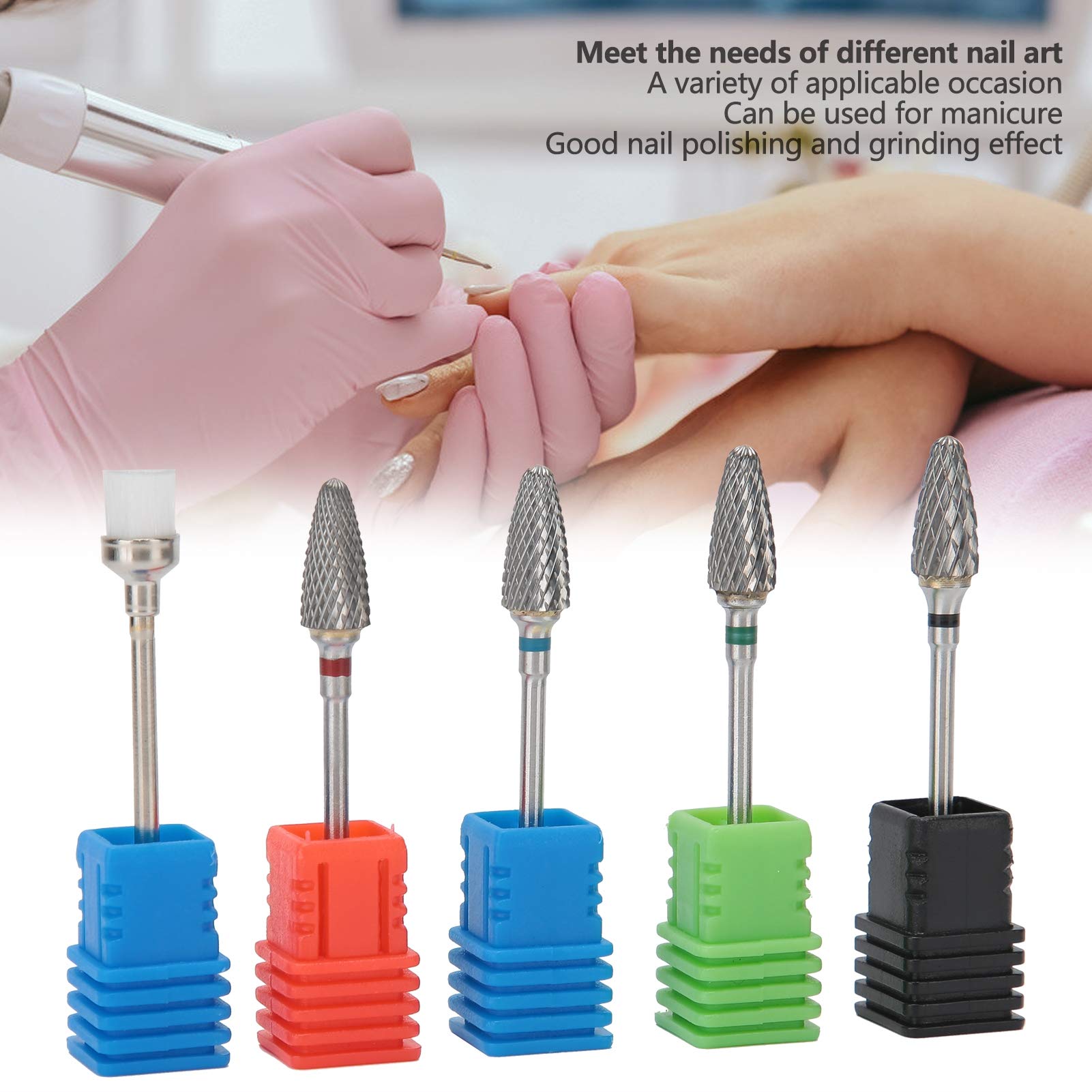 Professional Nail Grinding & Polishing Heads for Manicure - Dead Skin Remover for Salon & Home Pedicure - Perfect for Nail Art, Acrylics & Gel Extensions