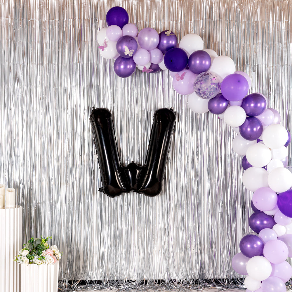 Balloonify Black Mylar Letter W Balloon - 40 Inch Large Foil Alphabet Balloon for Birthday Party Decorations, Wedding, Graduation & Baby Shower Events (1 Count Box)