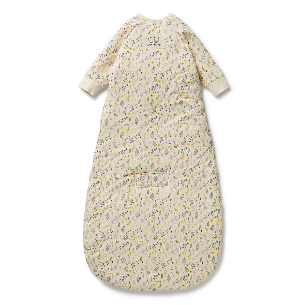 Bella Floral Organic Cotton Long Sleeve Baby Sleeping Bag 2.5 TOG - Soft & Breathable for Newborns & Infants - Perfect for Nursery, Daycare & Cozy Winter Nights