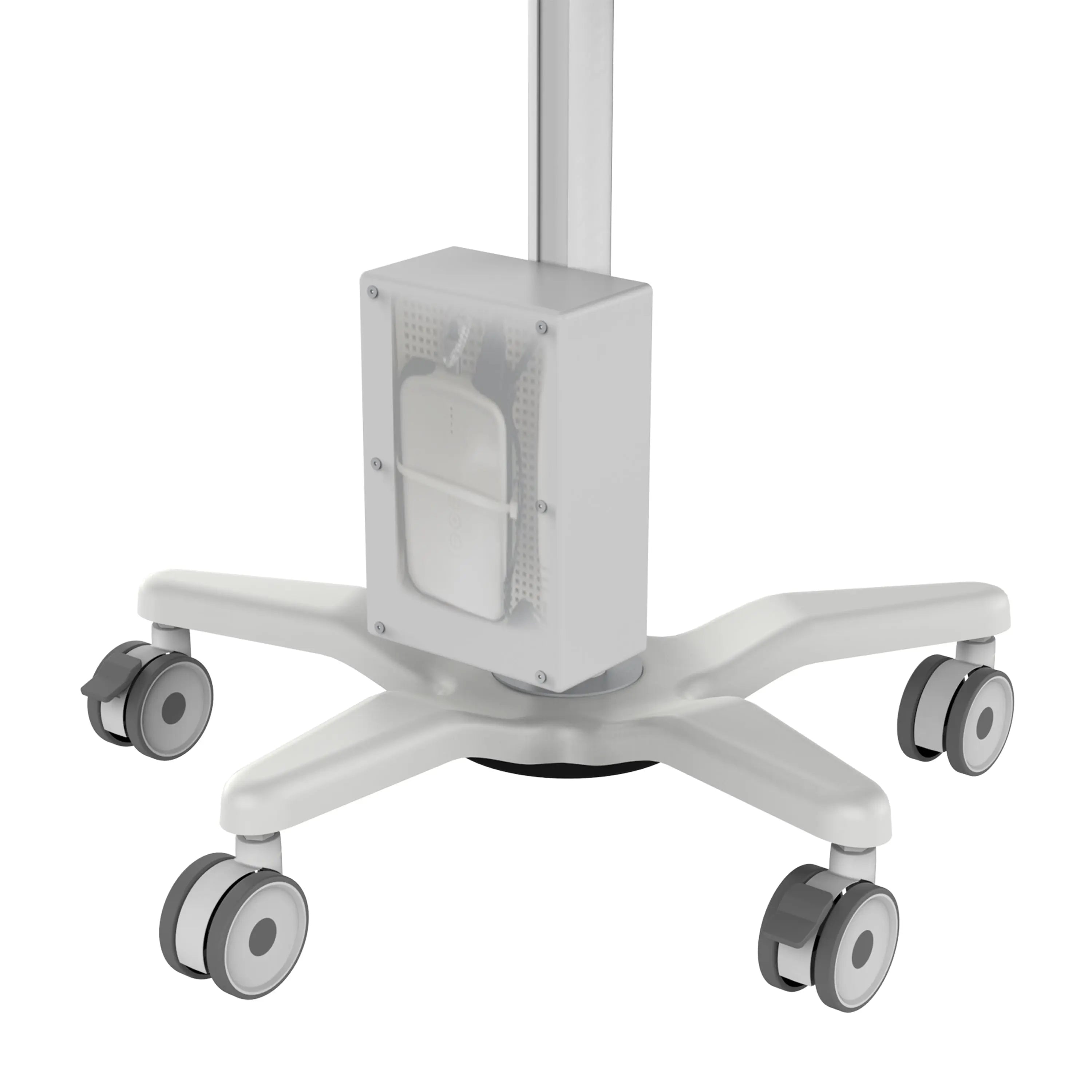 Medical Rolling Cart with Basket & Storage Box - Adjustable Handle & Accessories for Hospitals, Clinics & Home Healthcare Use