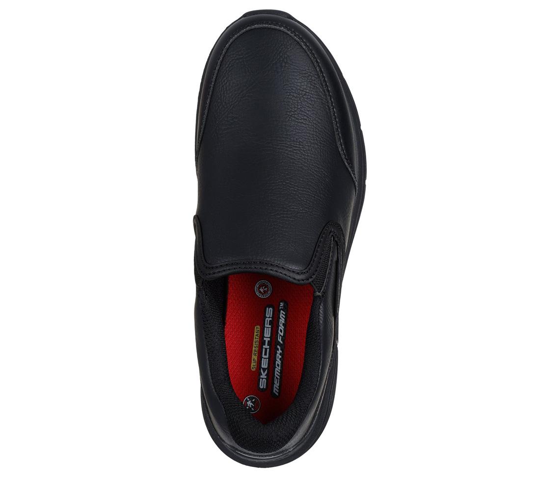 Corart Uzera Slip Resistant Work Shoes for Men & Women - Non-Slip Safety Shoes for Restaurant, Kitchen, Hospital - Black Comfortable Anti-Slip Work Sneakers