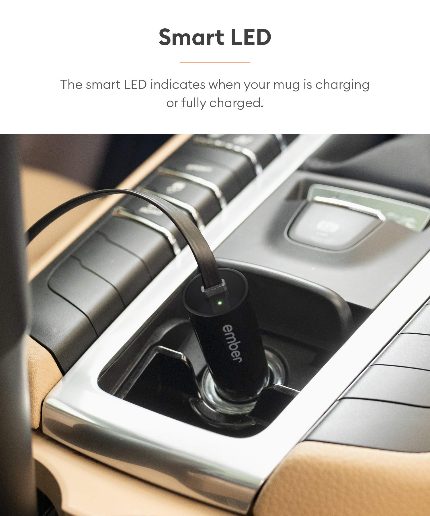 Ember Temperature Control Travel Mug Car Charger - Smart Heated Coffee Cup for Commuting, Travel & Office Use - Keep Drinks Warm on the Go