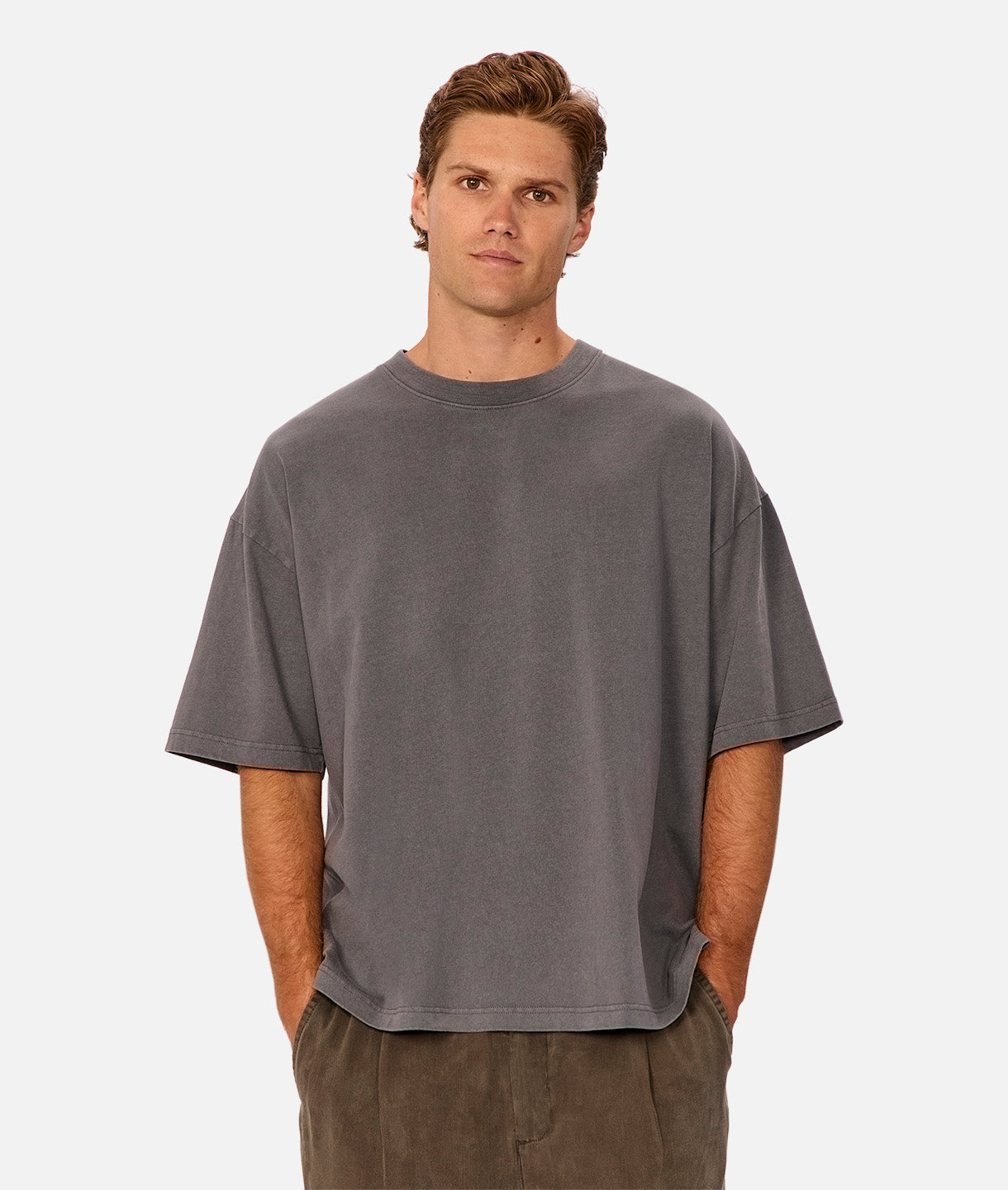 The Del Mar Tee - Premium Slate Cotton T-Shirt for Men | Comfortable Casual Wear for Everyday, Gym & Outdoor Activities