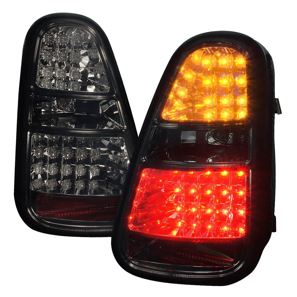 Spec-D Tuning LED Tail Lights - Smoke Lens Rear Brake Signal Lights for 2005-2006 Mini Cooper S (Left & Right Pair) - Upgrade Your Mini's Style & Visibility for Night Driving & Custom Looks