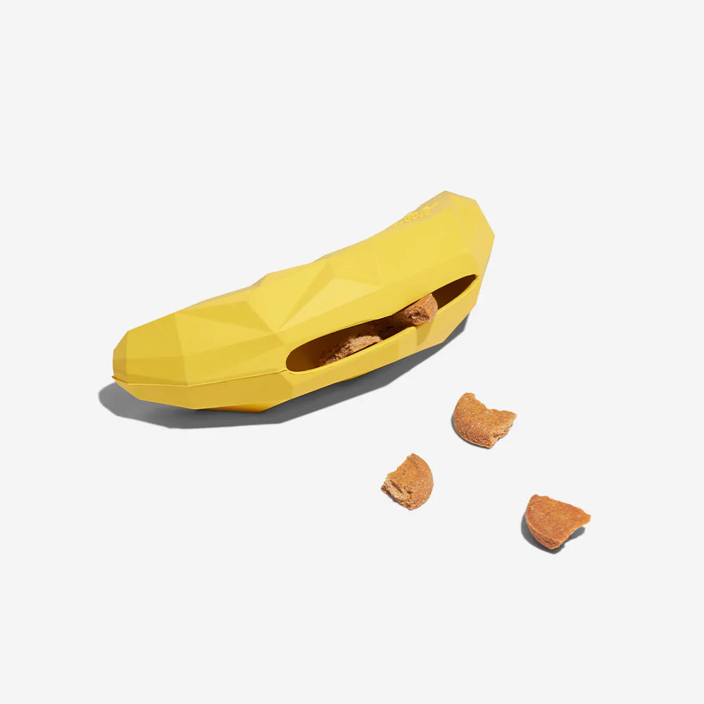Zee.Dog Super Banana Interactive Dog Toy - Treat Dispenser for Small & Large Dogs - Fun Chew Toy for Training & Playtime at Home or Outdoors