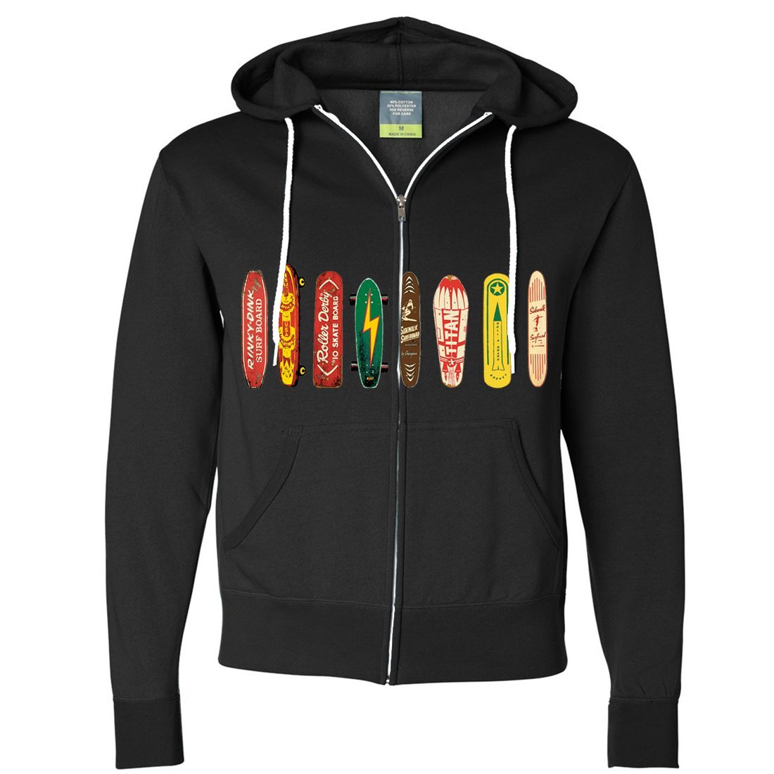 Dolphin Shirt Co Men's Skateboard Graphic Zip-Up Hoodie - Stylish Streetwear for Skateboarding & Casual Wear