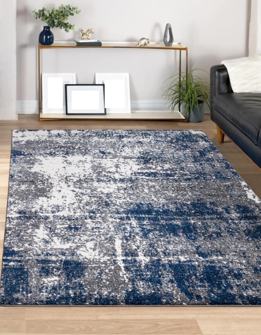 Premium Non-Shedding Abstract Area Rug 8x10 - Soft Modern Kitchen Rug, Living Room Carpet, Bedroom Floor Mat, Dining Room & Entryway Decor - 7'3