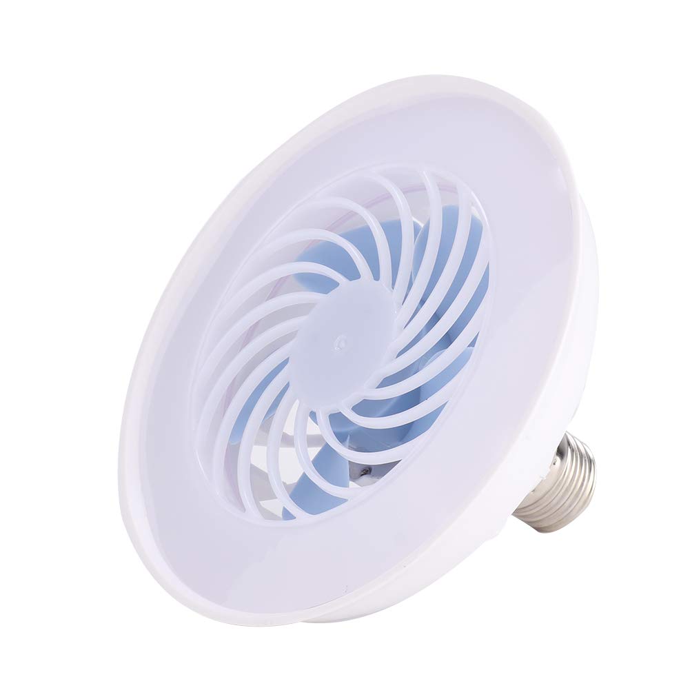 Ultra-Thin LED Ceiling Fan Light - 12W 3500-4000K White Light, Anti-Glare Modern Fan Lamp with Invisible Blades for Home, Bedroom, Office & Night Market - Perfect for Cooling & Lighting Small Spaces