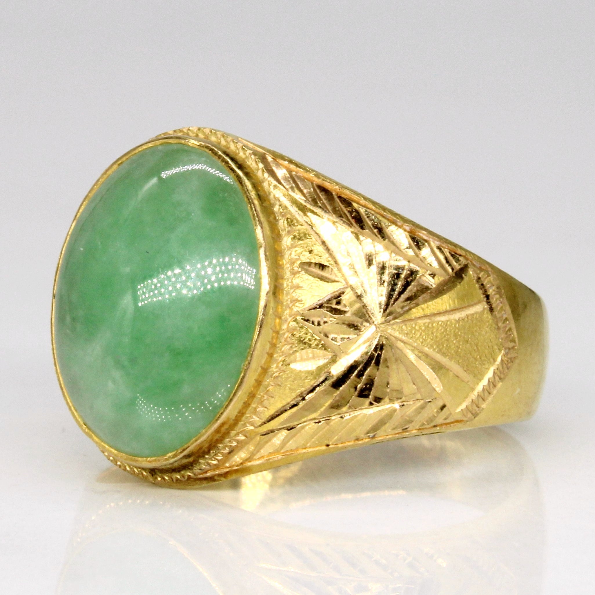 4.60ct Natural Jadeite Cocktail Ring for Women - Size 8 | Elegant Statement Jewelry for Parties, Weddings & Special Occasions
