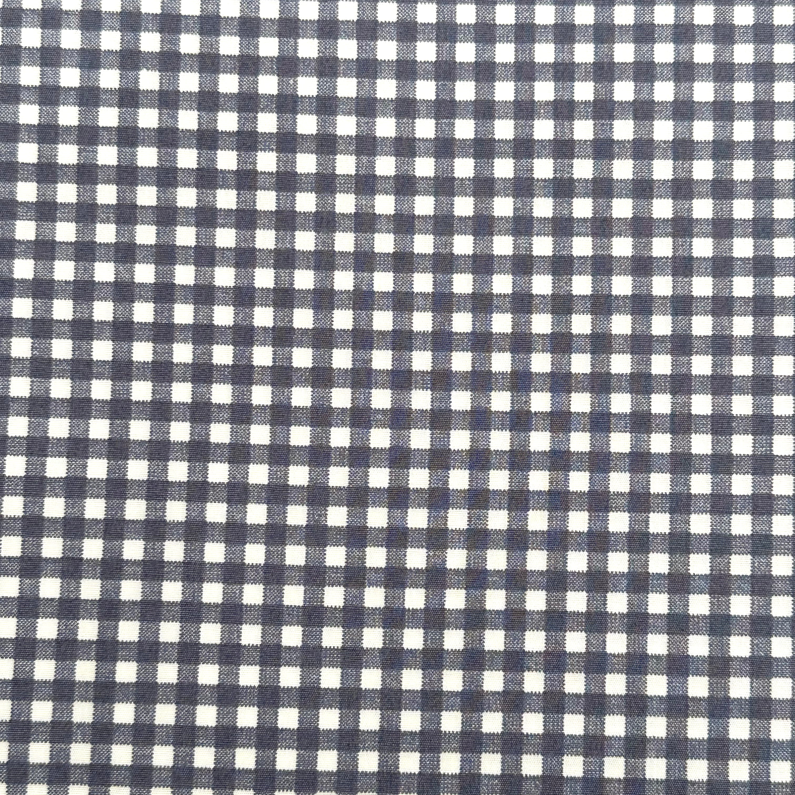 Navy Blue Gingham Print Fabric - Perfect for DIY Crafts, Home Decor, and Fashion Sewing Projects
